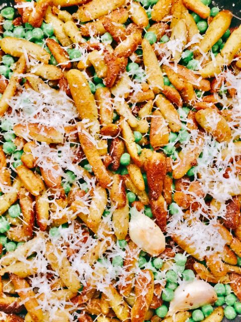 Gnocchi mit Erbsen und Parmesan