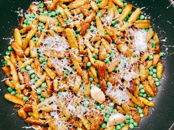 Gnocchi mit Erbsen und Parmesan